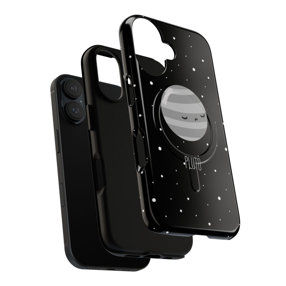 Pluto-inspired protective phone case with cute, kawaii design - Layers