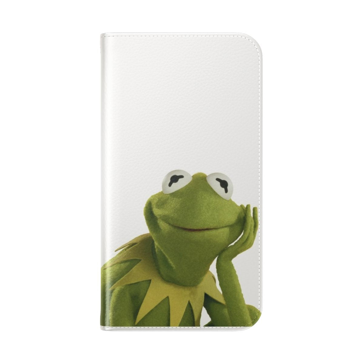 Whimsical Kermit the Frog-inspired phone flip case - Folded Back