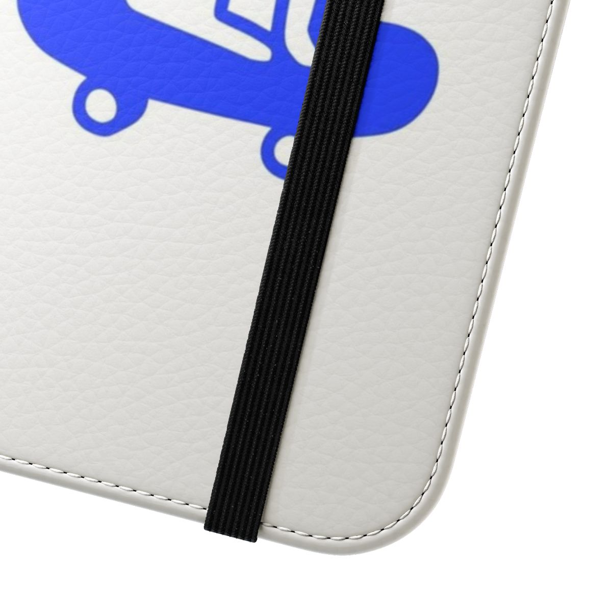 Stylish flip phone case with a radical cat design - Close Up