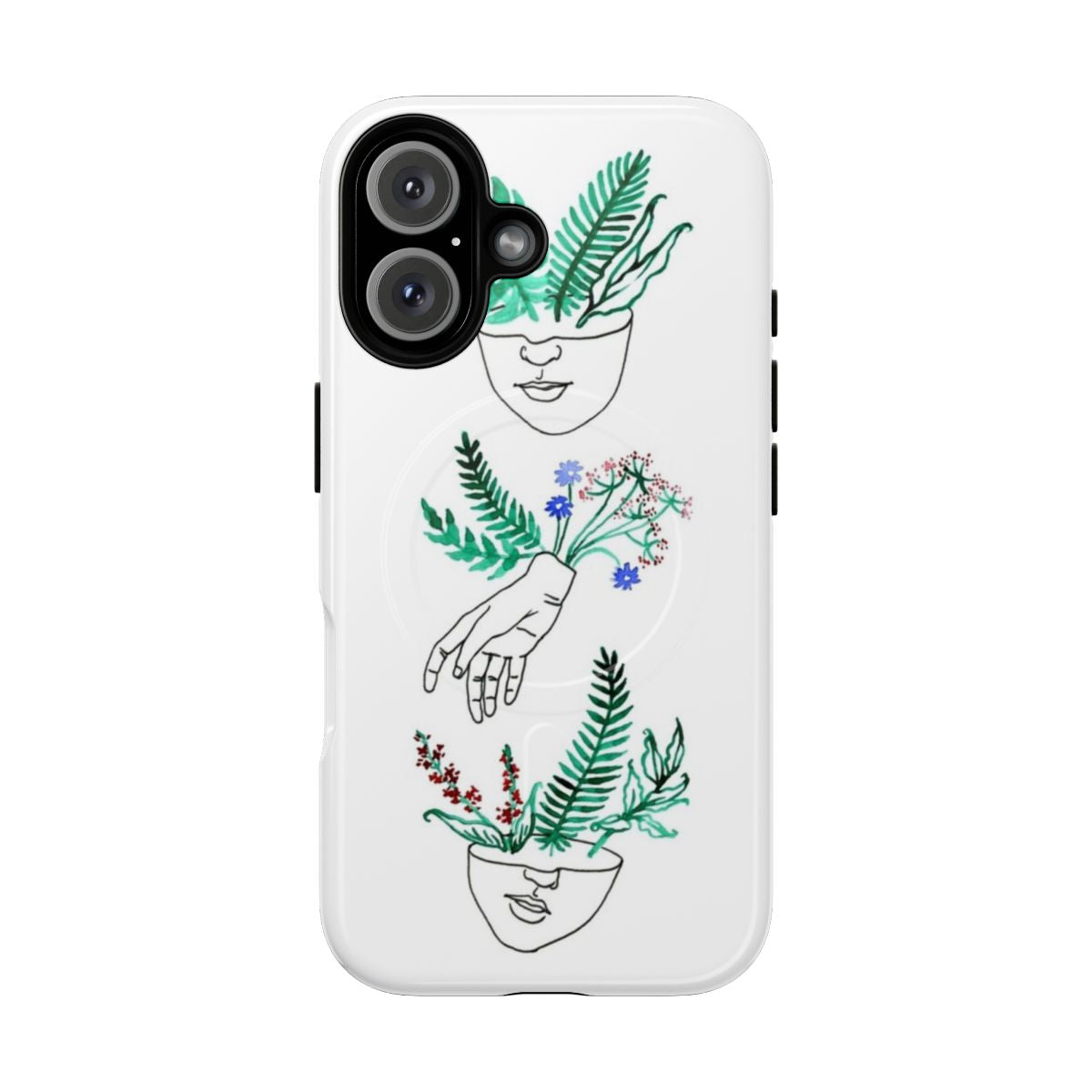 Colorful floral and botanical pattern phone case