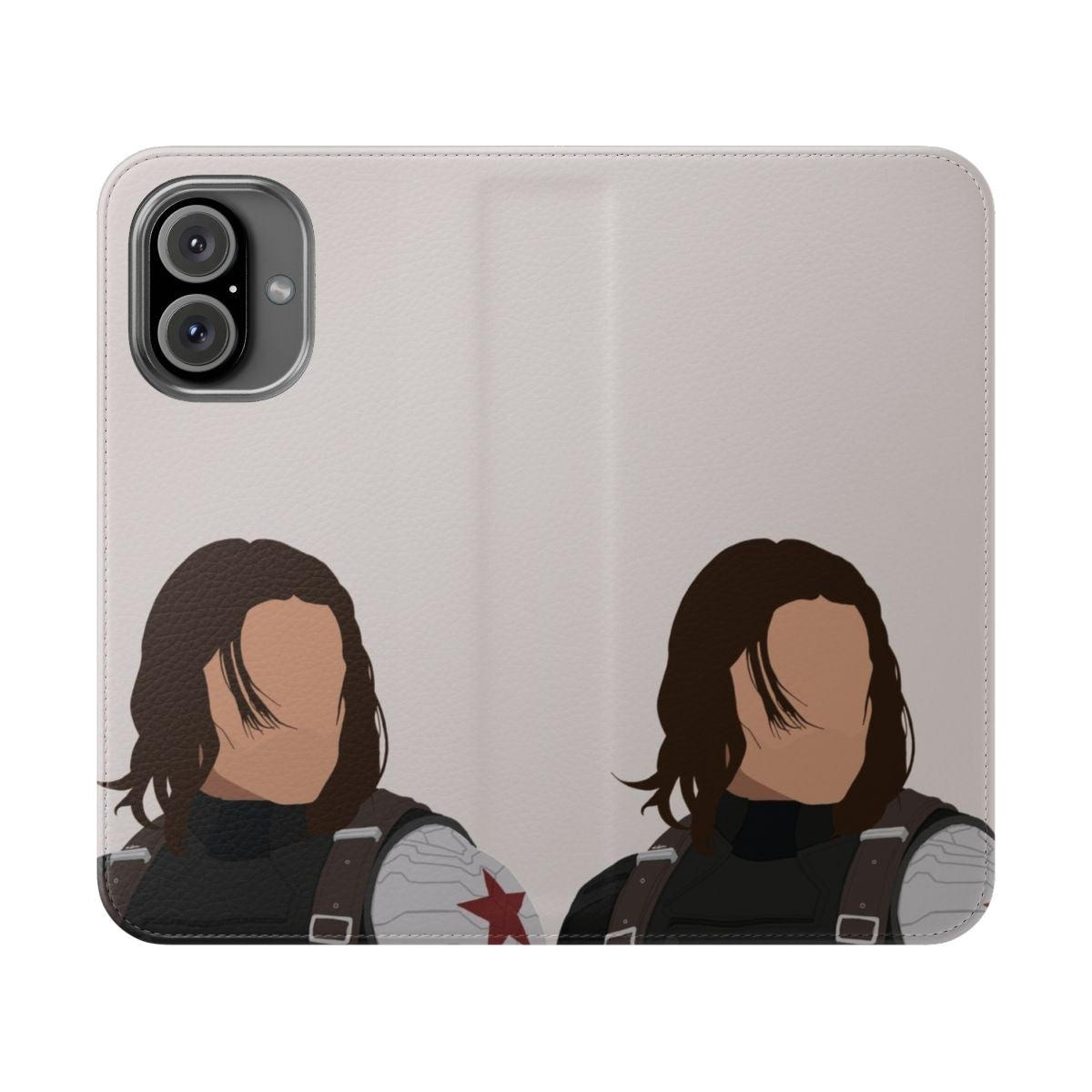 Bucky Barnes-inspired Winter Soldier themed flip cover phone case