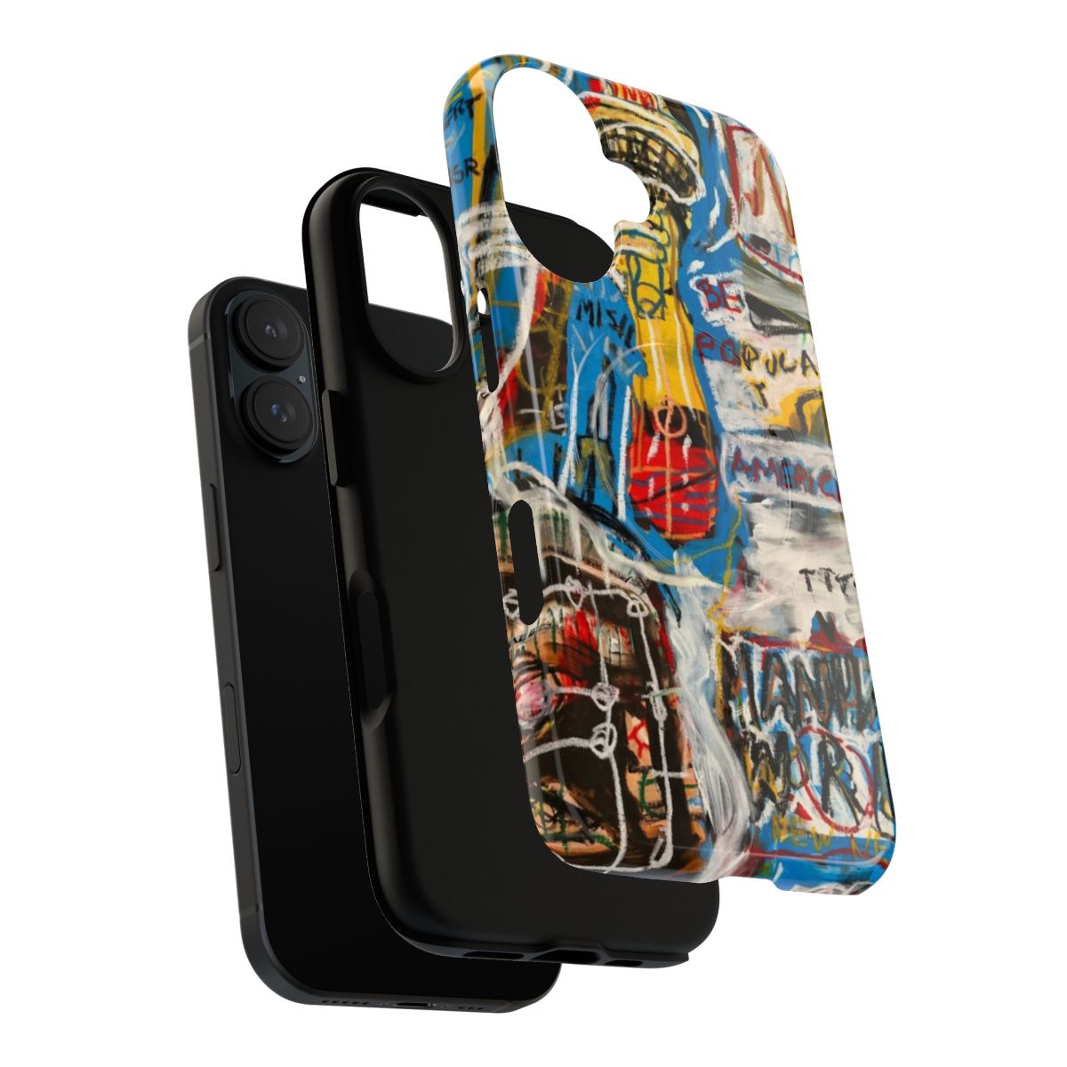 Vibrant Manhattan cityscape design on a durable protective phone case. - Layers