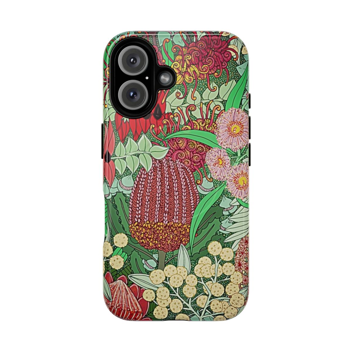 Australian native botanical pattern phone case