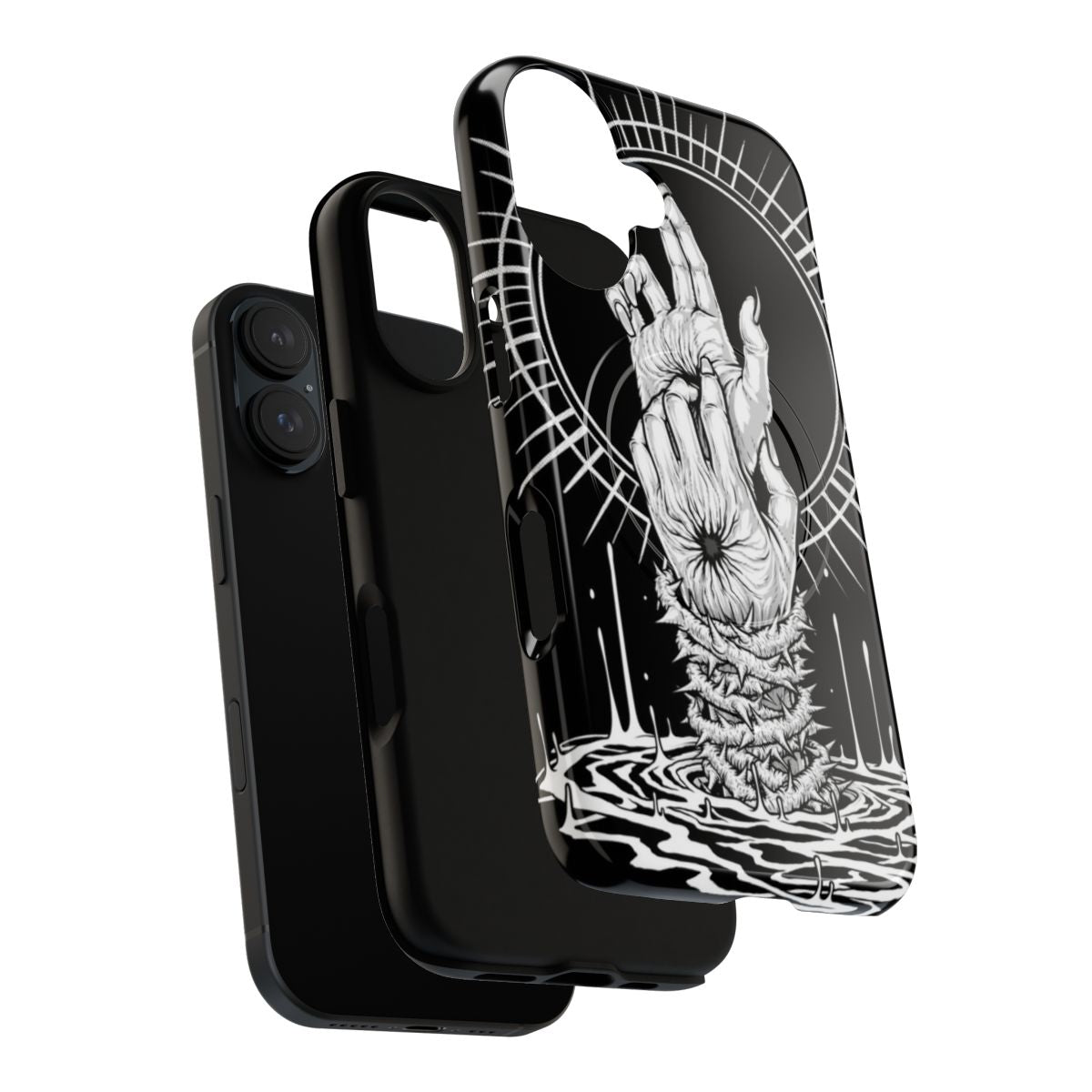 Dark and creepy phone case with surreal, supernatural imagery - Layers