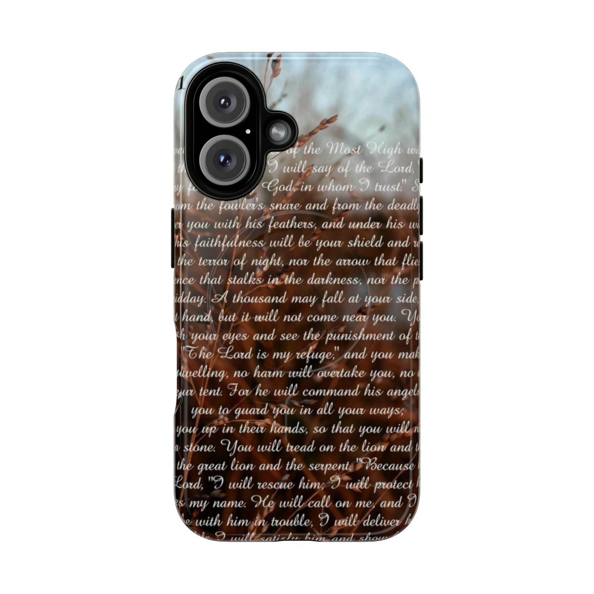 Psalm 91 Christian Phone Case with Bible Verse Design