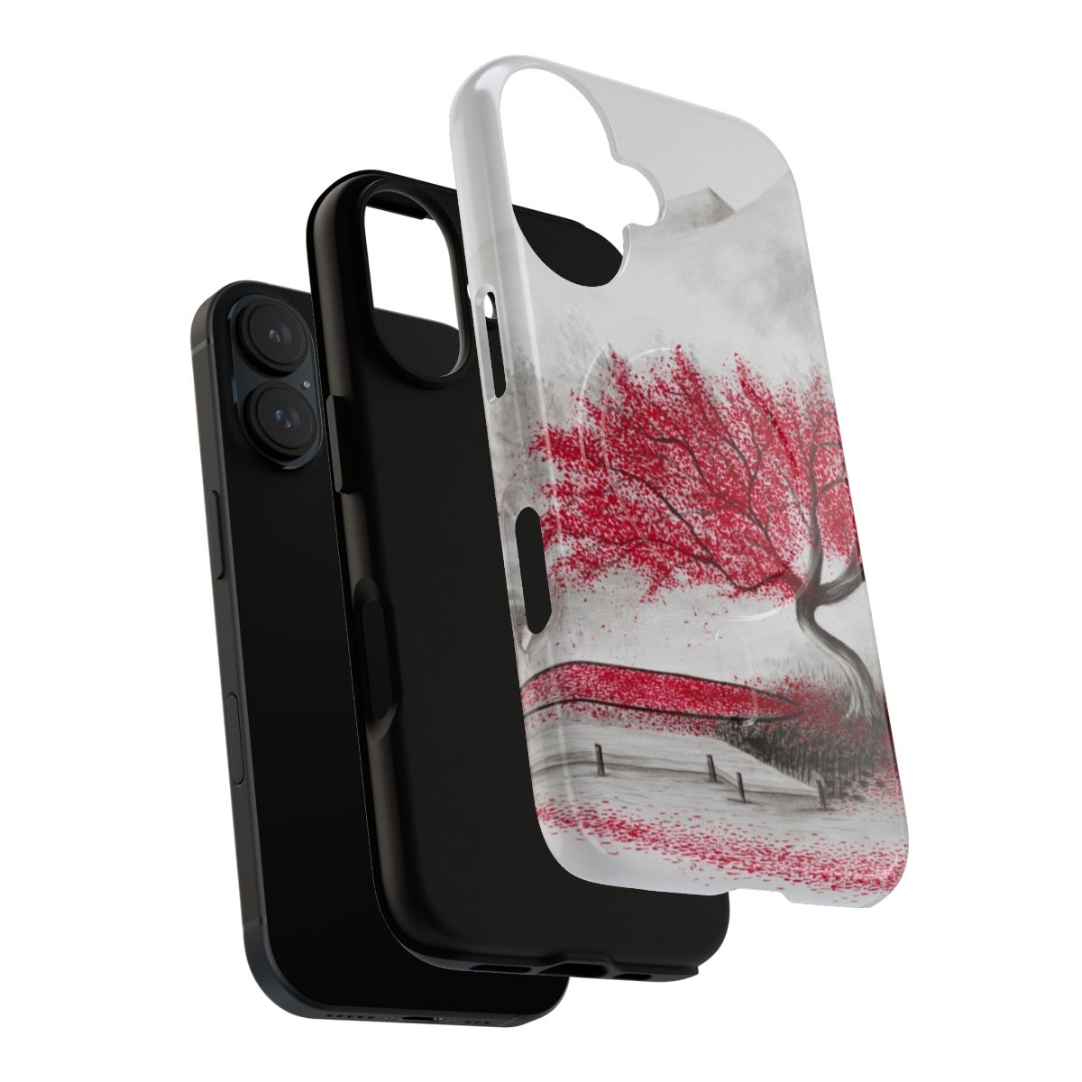 Personalized magnetic acrylic phone case with custom design - Layers