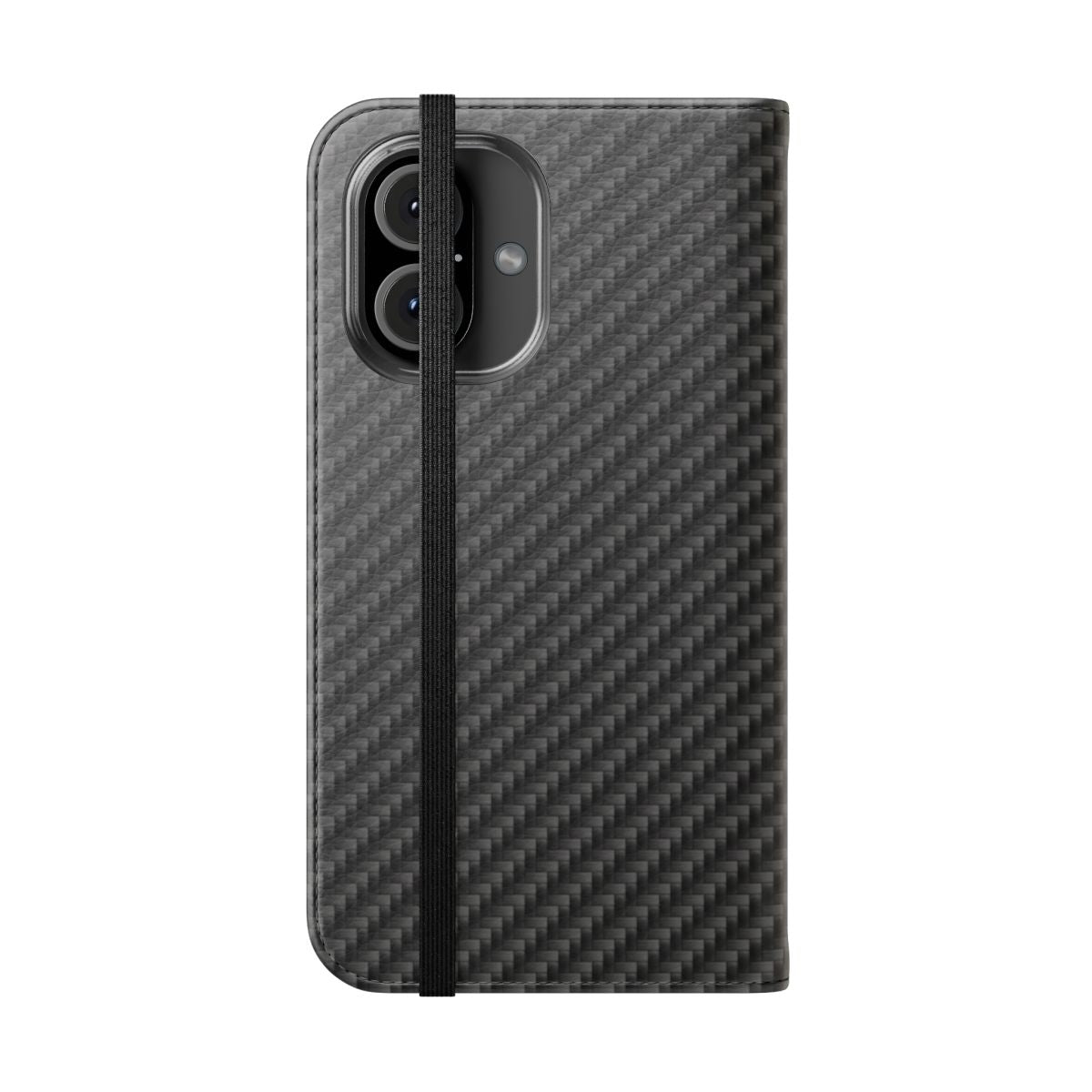 Stylish carbon fiber 3D texture phone case - Folded Front