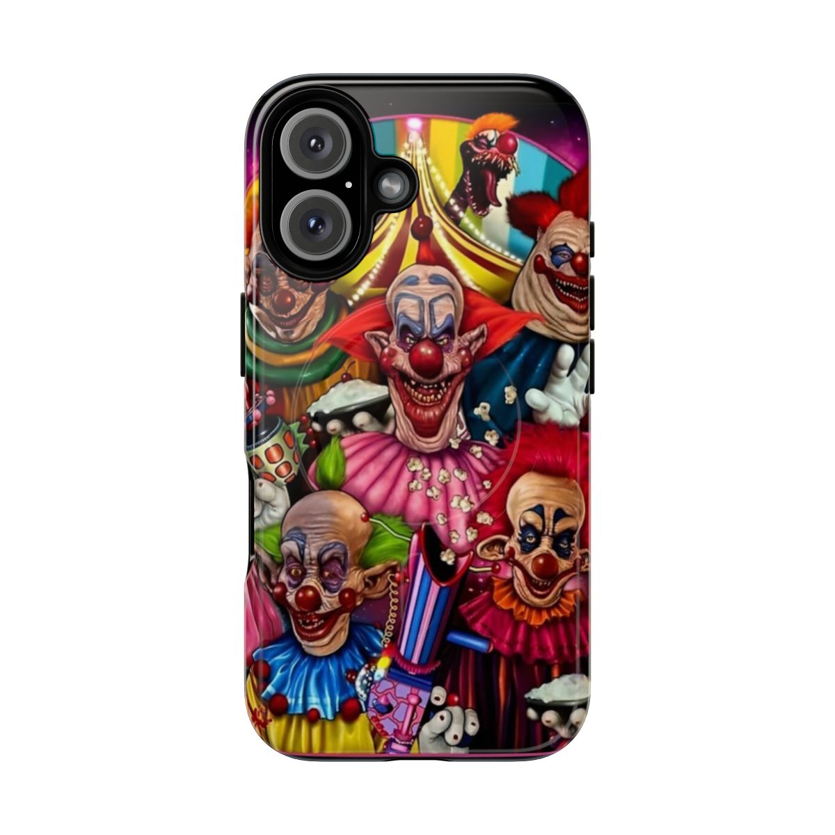 Tough phone case featuring the iconic Killer Klowns from Outer Space aliens