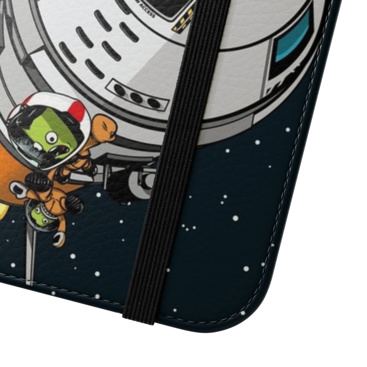 Galactic Exploration Flip Cover Phone Case for Smartphones - Close Up