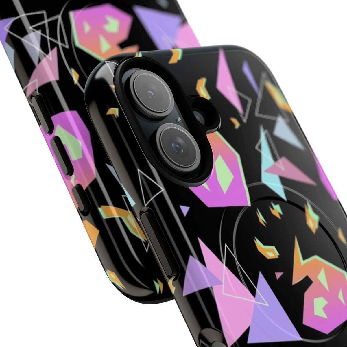 Promare inspired magnetic tough phone case with a stylized pattern - Detail