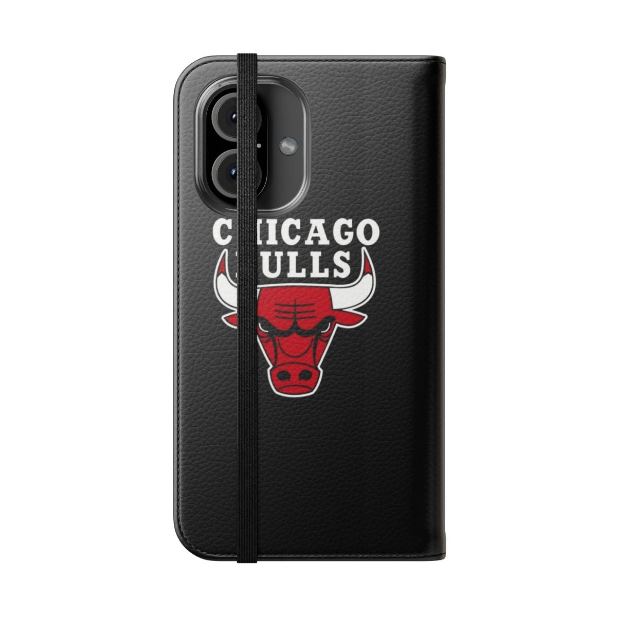 Cushioned phone case with Chicago Bulls team logo design - Folded Front