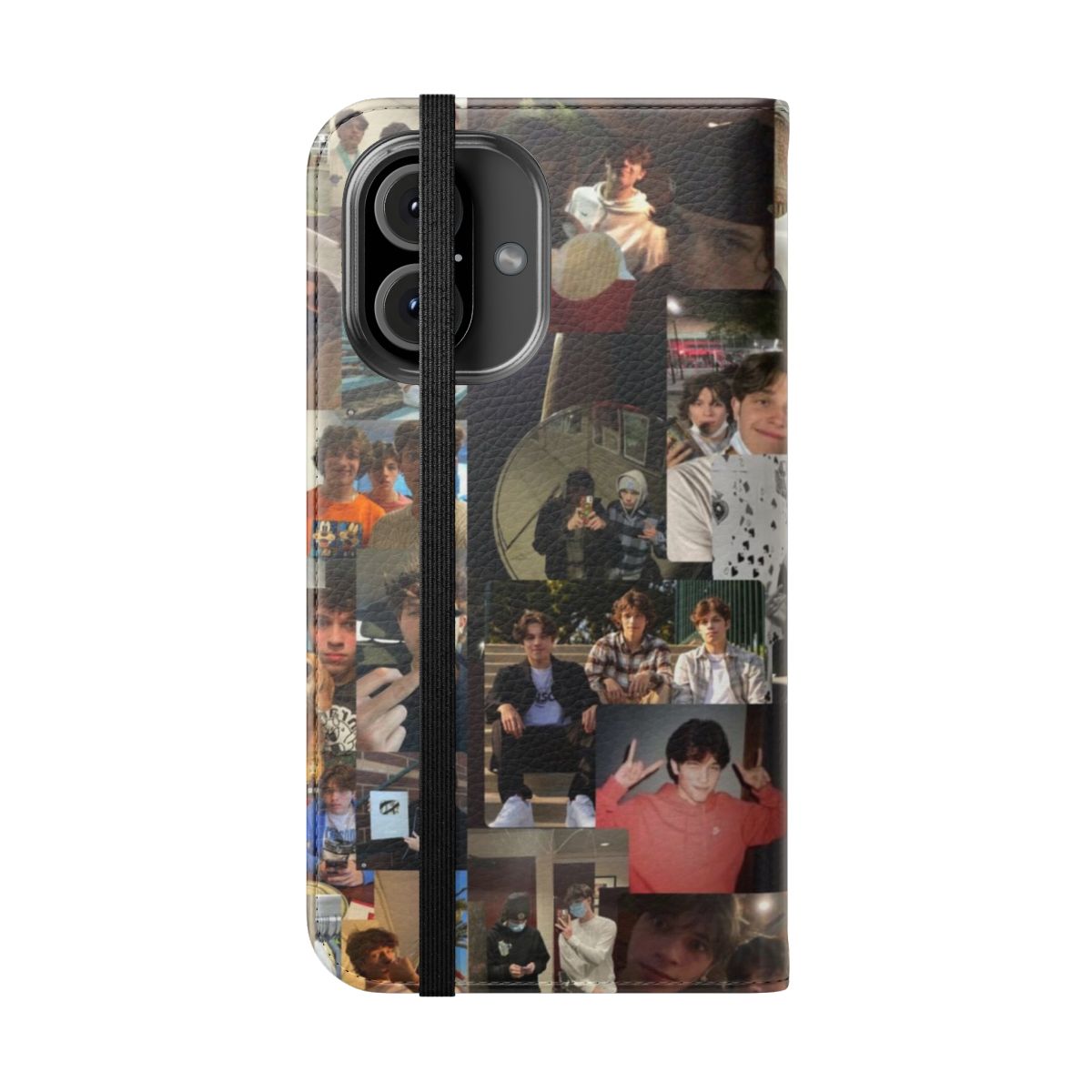 Sturniolo Triplets Collage Flip Cover Phone Case - Folded Front