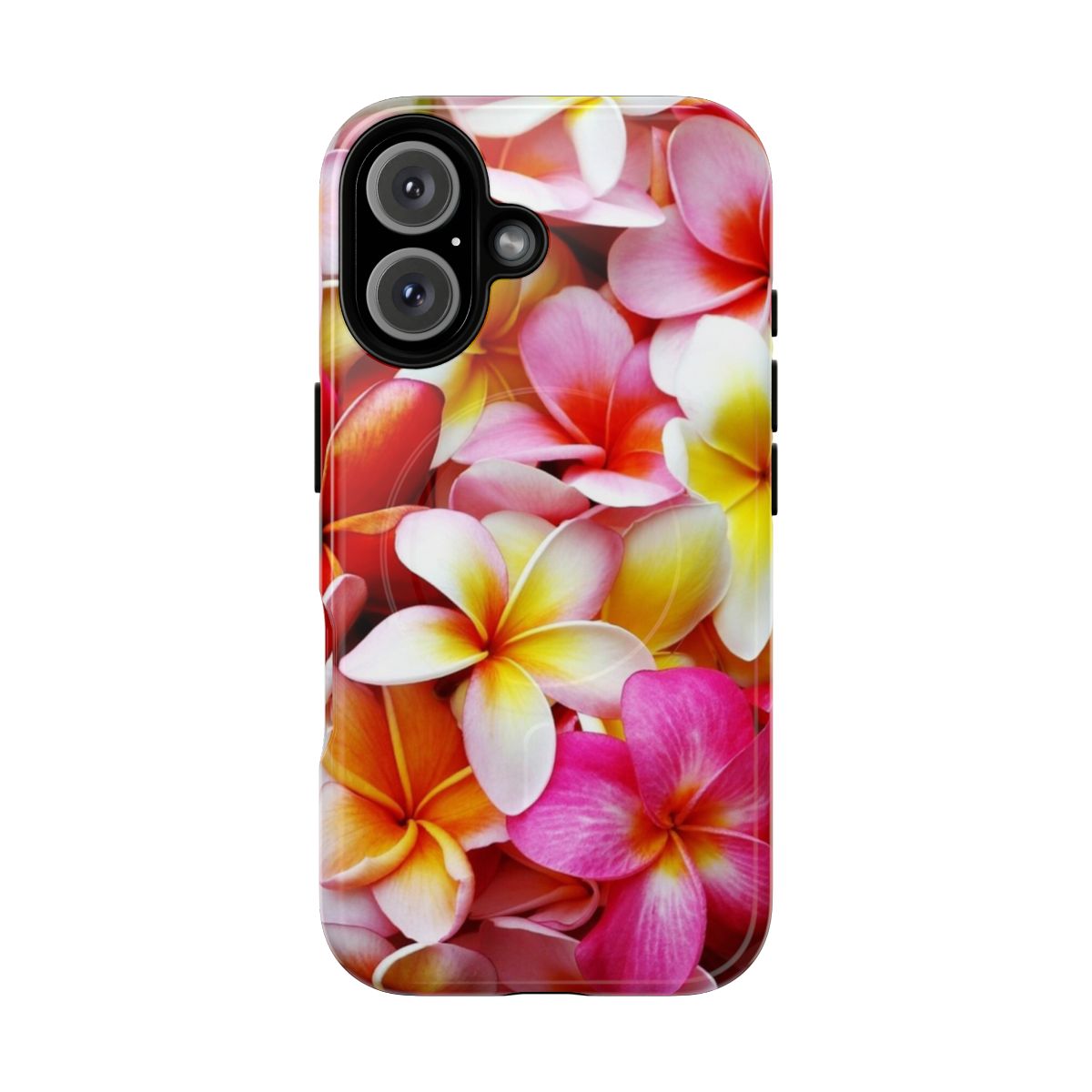 Plumeria and frangipani flower design on a phone case