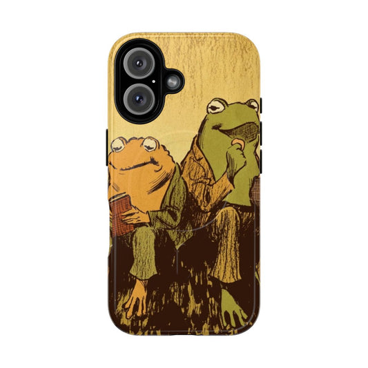 Vibrant phone case featuring characters from the classic children's book "Frog and Toad"