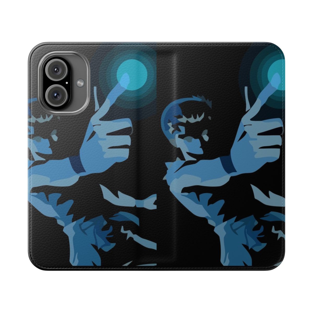 Anime-themed phone case with Yu Yu Hakusho-inspired "Spirit Gun" design