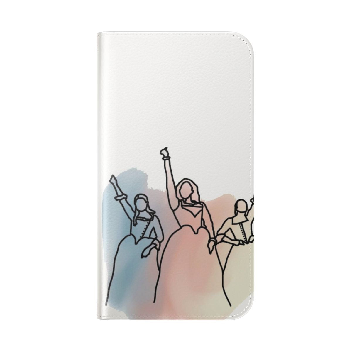 Flip cover phone case featuring the Schuyler Sisters design from the hit Broadway musical Hamilton - Folded Back