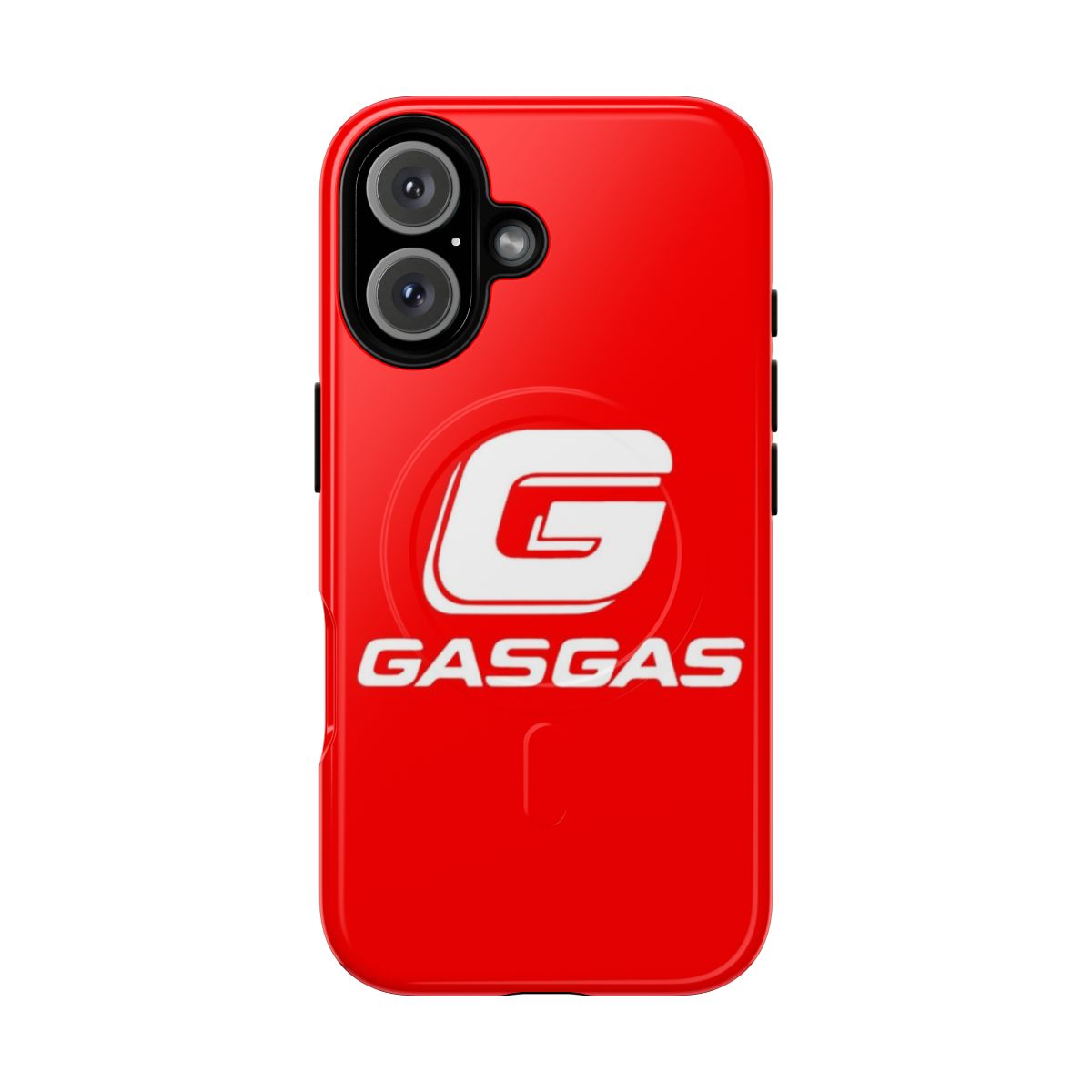 Tough phone case with GasGas motorcycle logo and design