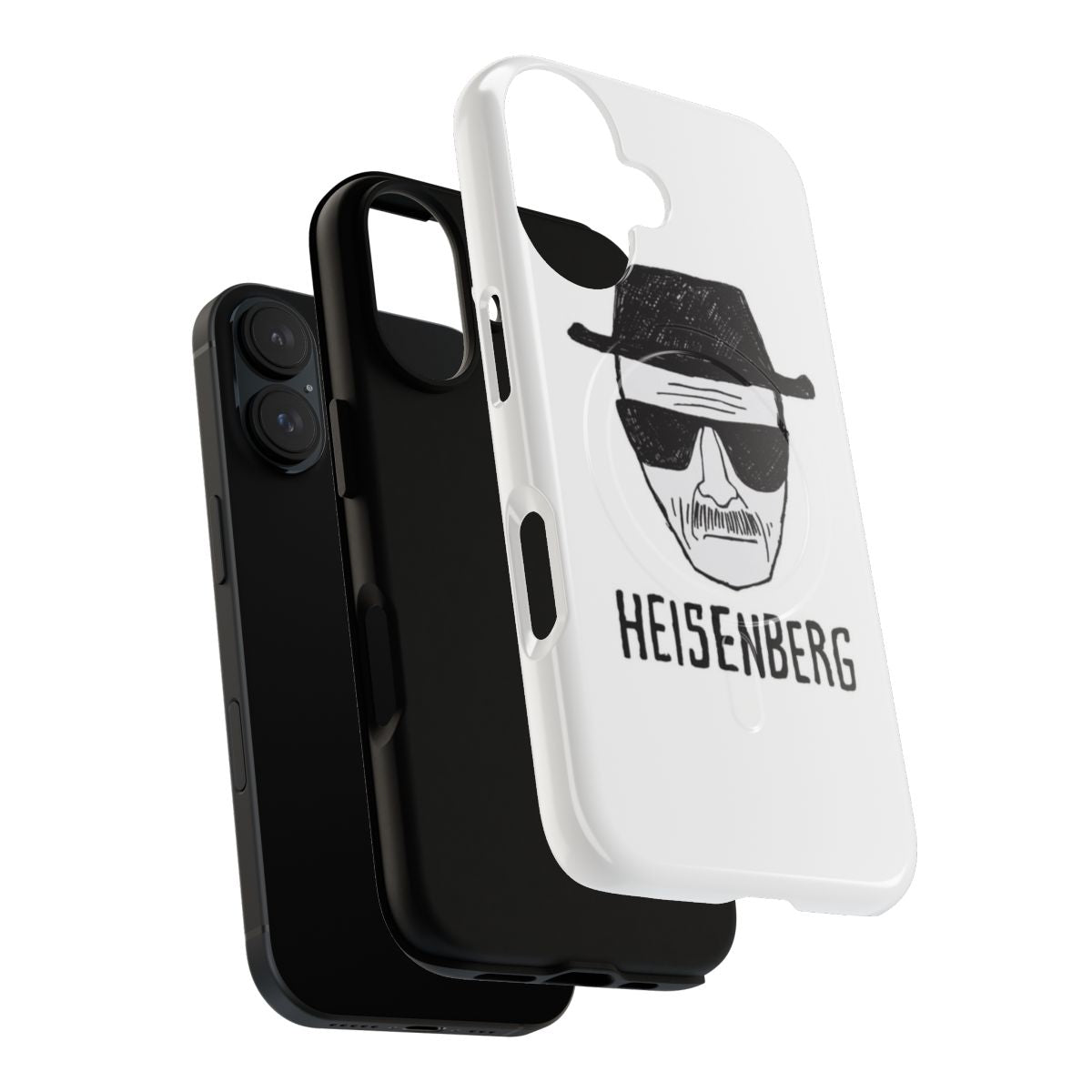 Magnetic phone case featuring a Heisenberg drawing from the TV series Breaking Bad - Layers