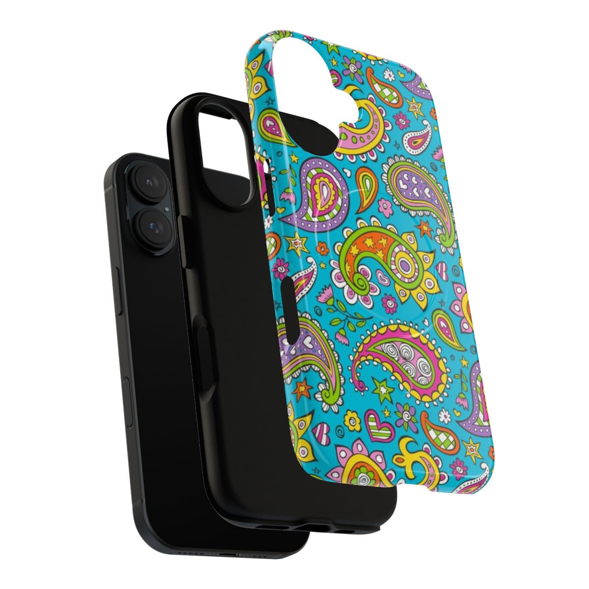 Colorful paisley doodle design on a tough phone case - Layers