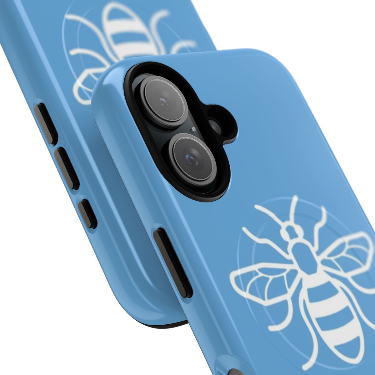 Manchester City inspired magnetic phone case with bee design - Detail