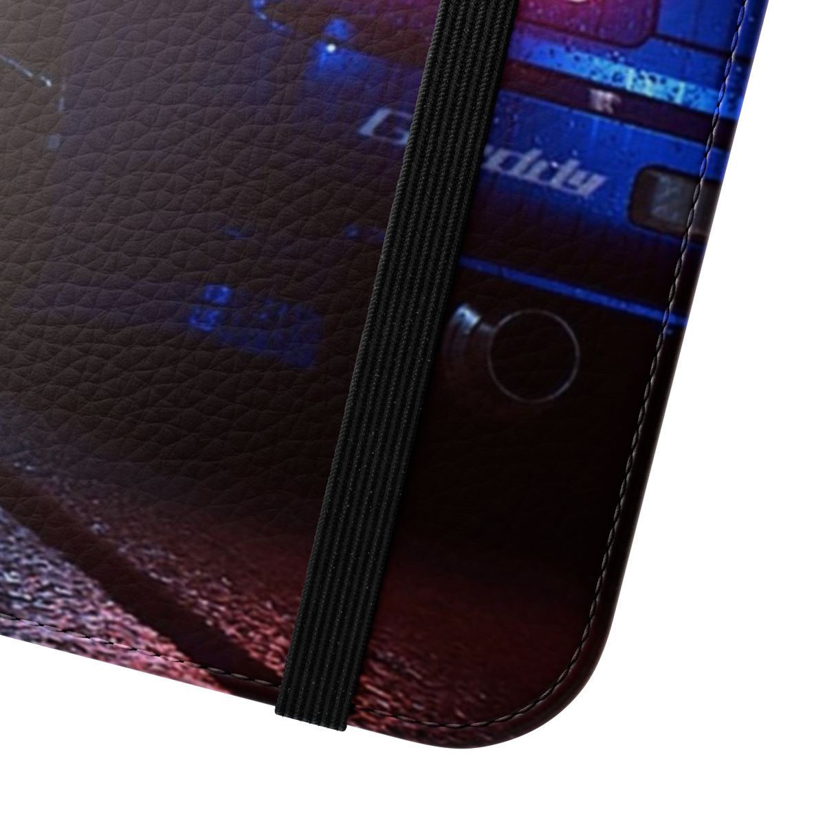 Phone case featuring the iconic Nissan Skyline R34 sports car design - Close Up