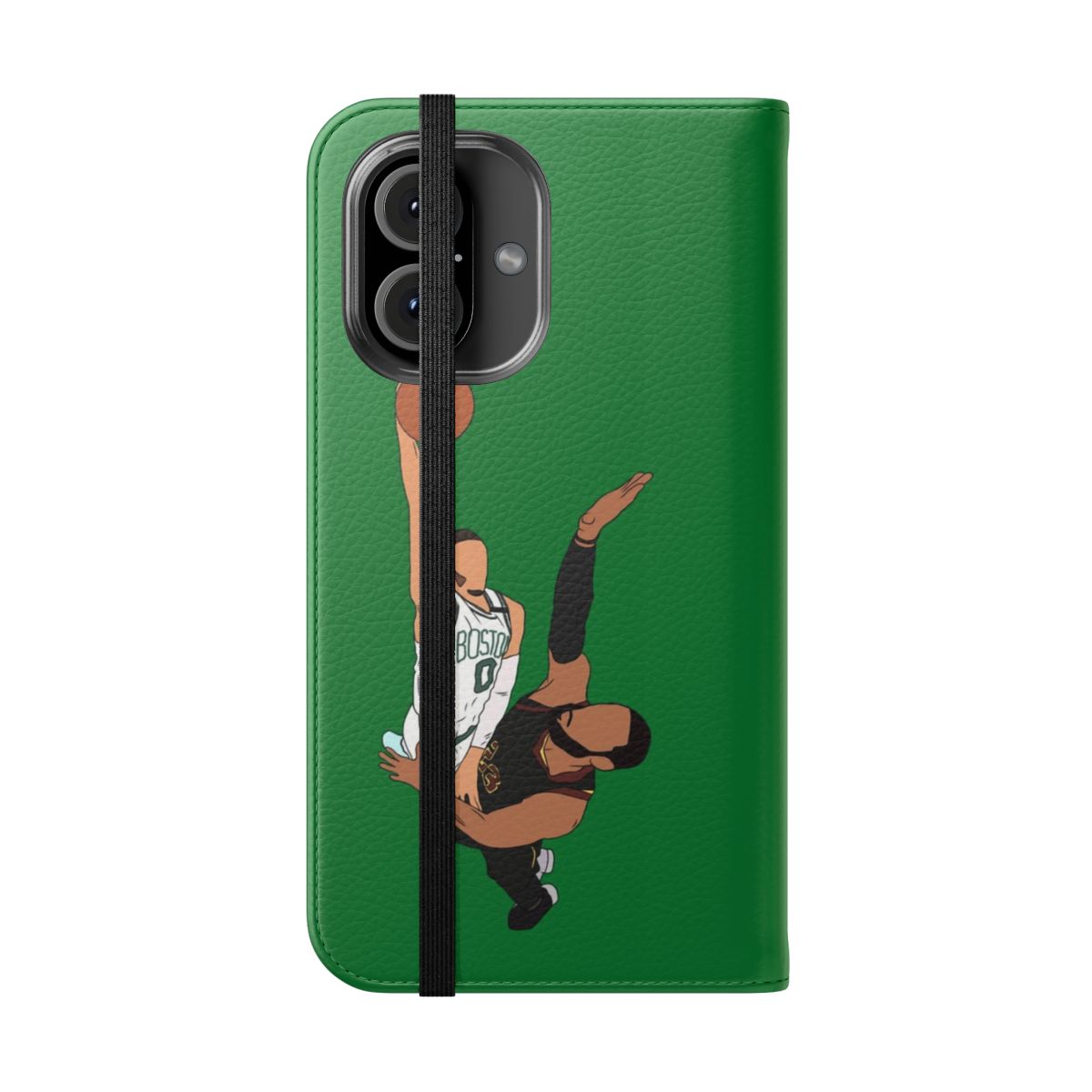 Jayson Tatum Dunk Basketball Phone Case - Folded Front