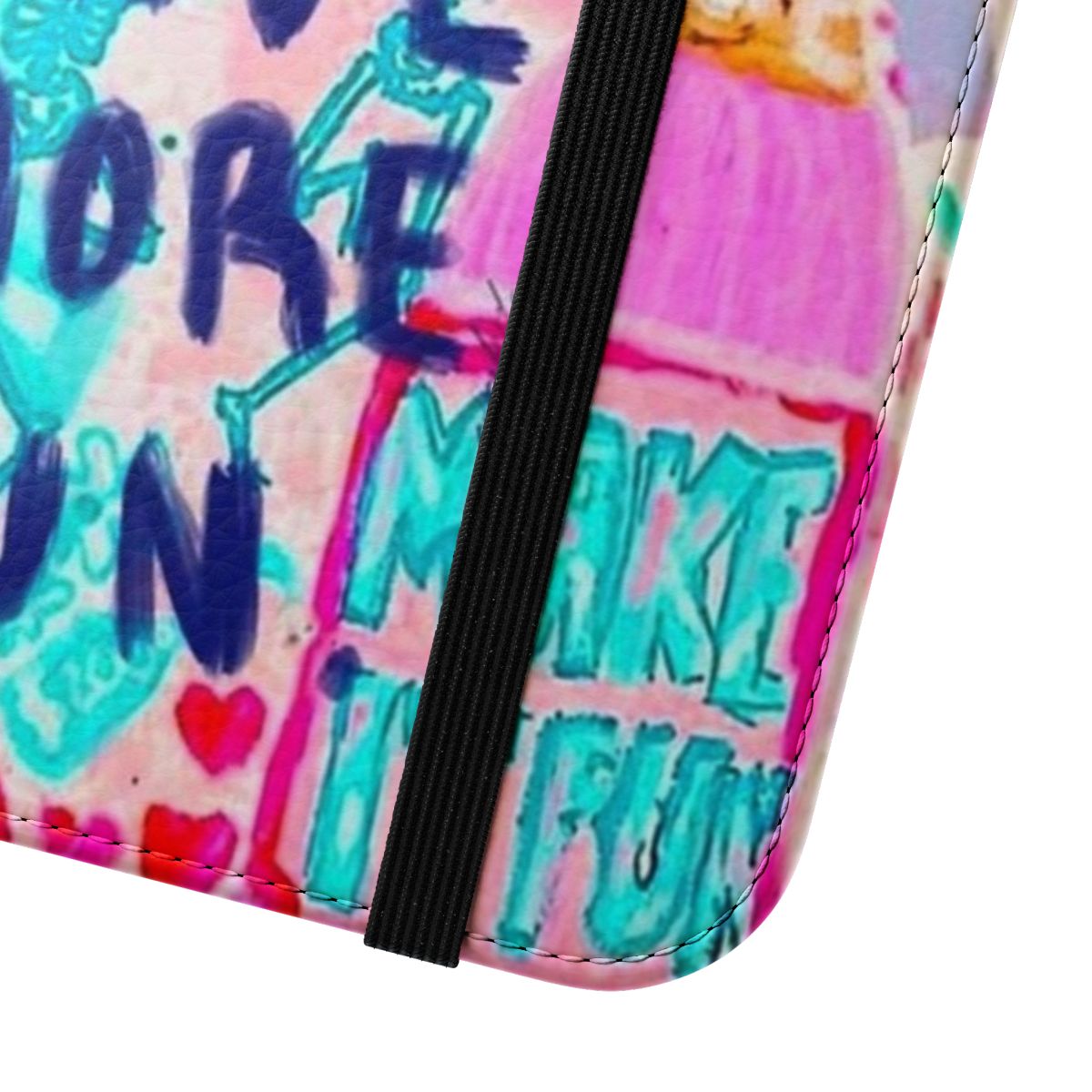 Preppy and fun flip cover phone case for brunettes - Close Up