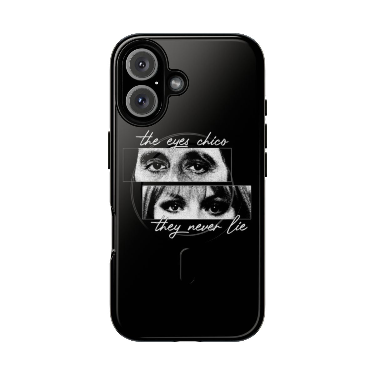 Magnetic tough phone case with Scarface-inspired design featuring Tony Montana and Elvira