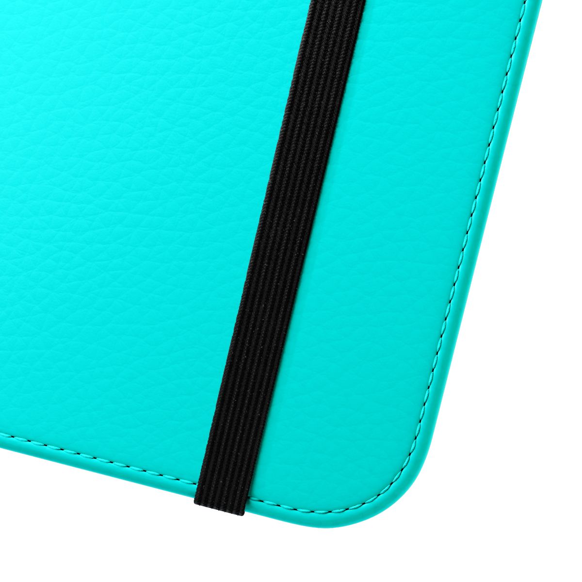 Solid cyan colored phone case with modern block color design - Close Up