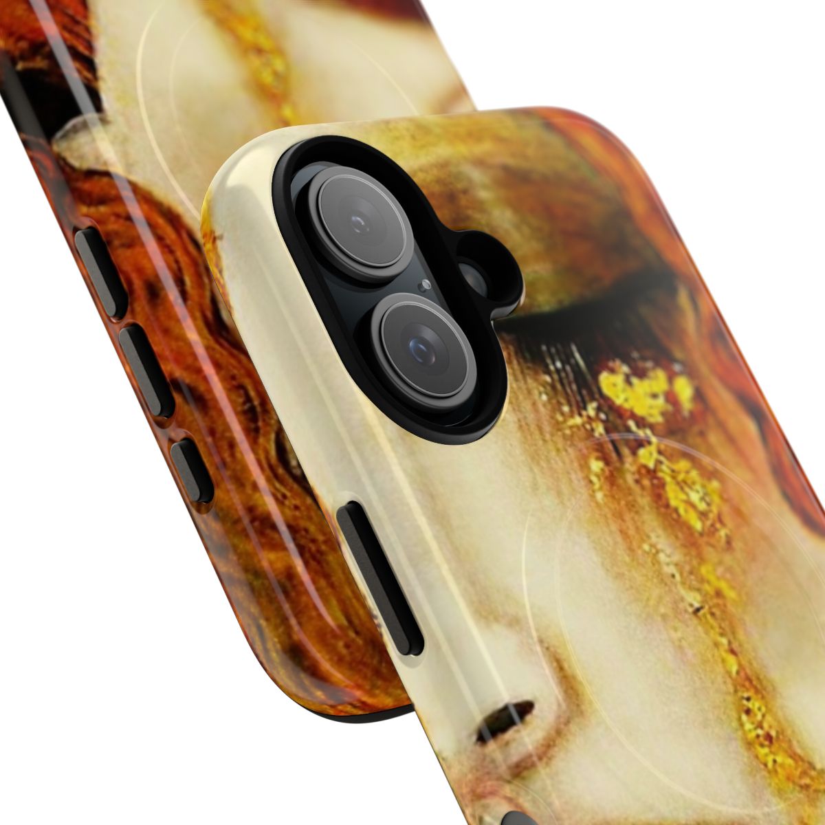 Artistic phone case featuring Gustav Klimt's iconic golden tear design - Detail