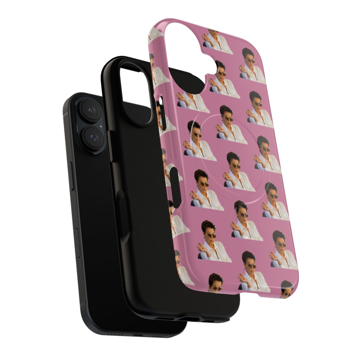 Stylish magnetic tough phone case featuring Kris Jenner and Kardashian-inspired design - Layers