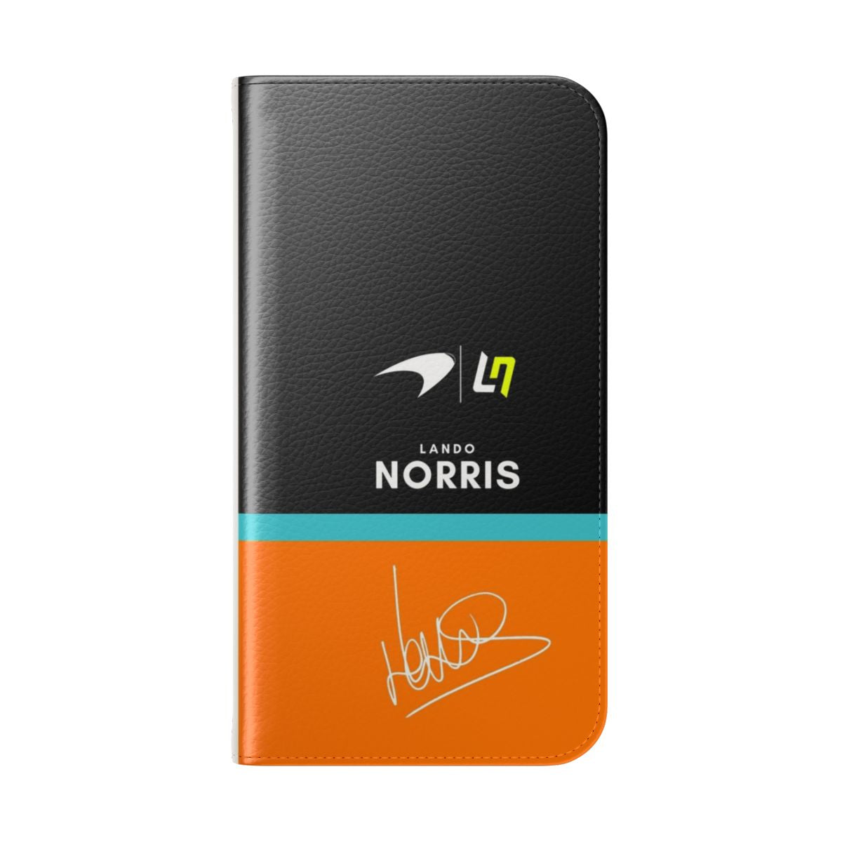 Lando Norris Inspired Flip Cover Phone Case for iPhone and Samsung - Folded Back