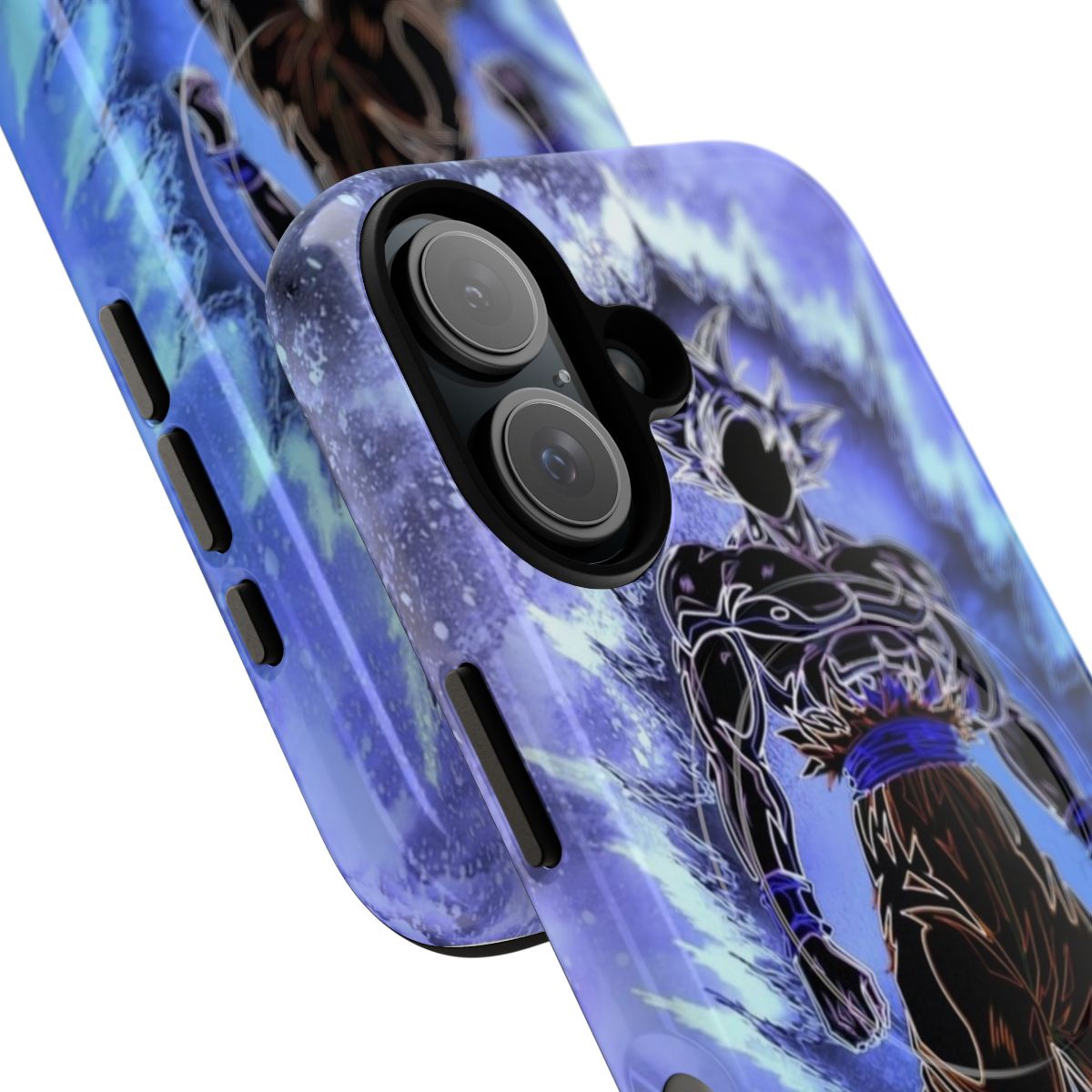 Goku in Ultra Instinct Pose on a Stylish Magnetic Phone Case - Detail