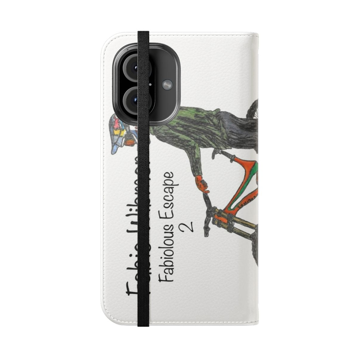 Fabio Wibmer Fabiolous Escape 2 Flip Cover Phone Case featuring mountain biking and freeride imagery - Folded Front