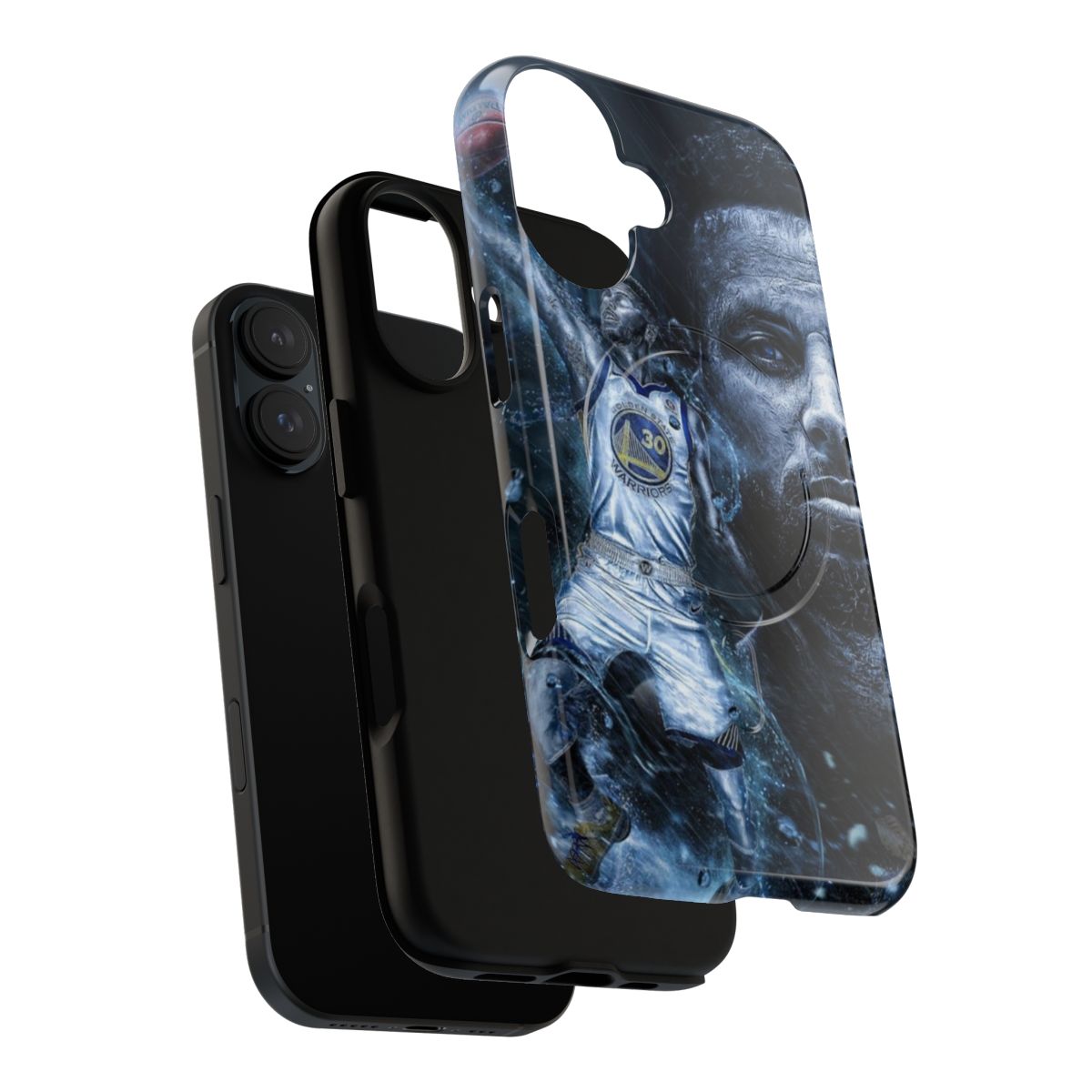 Magnetic Tough Phone Case featuring a stylish illustration of basketball player Stephen Curry - Layers