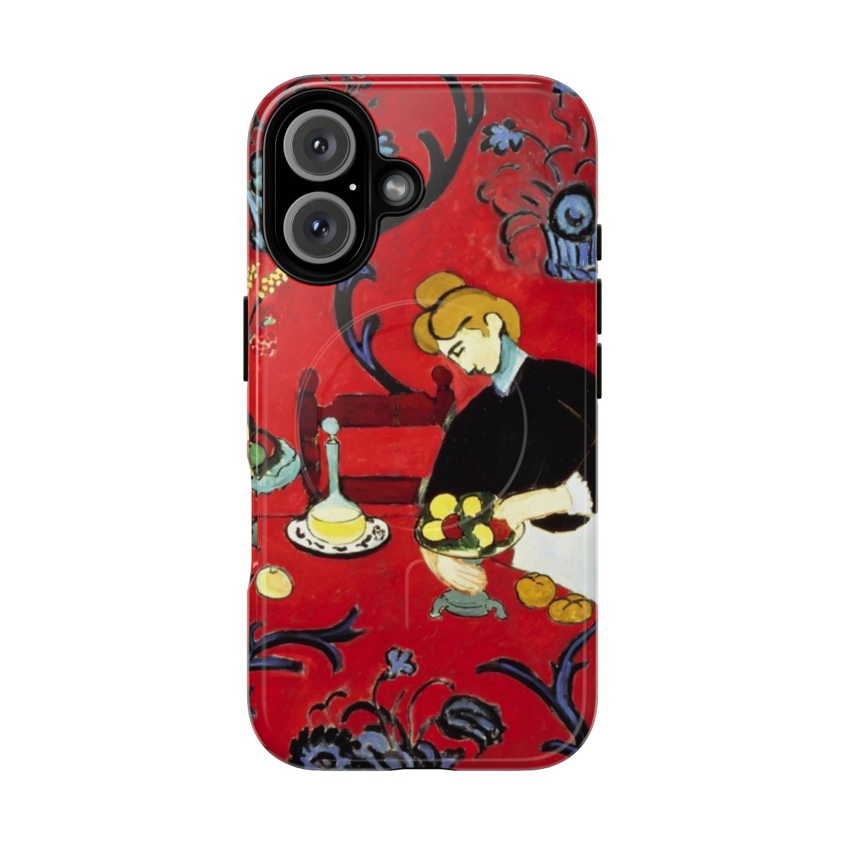 Colorful and artistic phone case featuring Matisse's "The Red Room" painting.