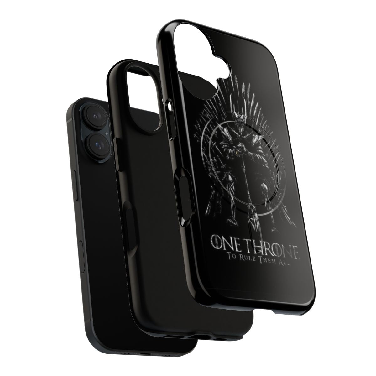 Inspirational and motivational magnetic tough phone case with "One Throne One King" design - Layers