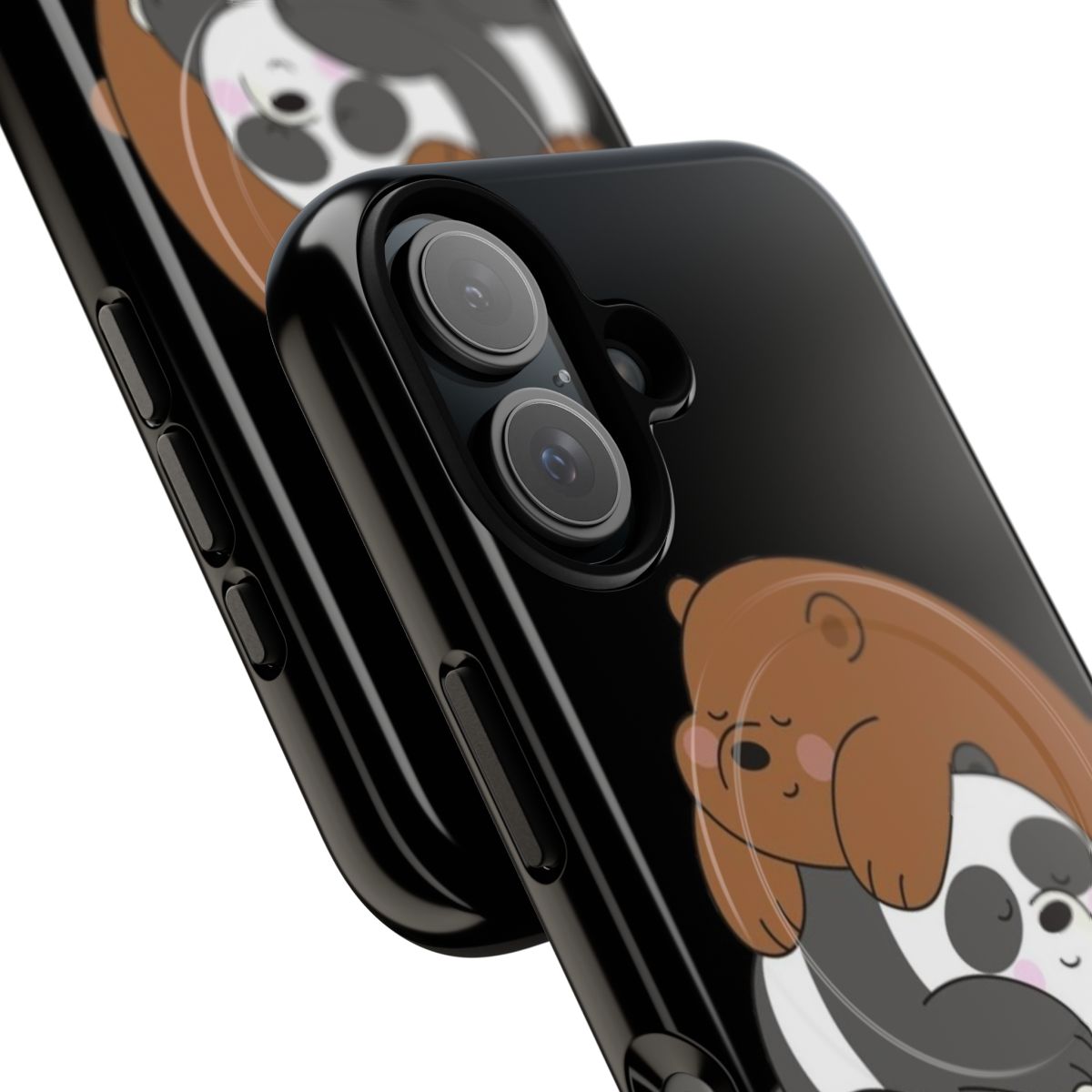 Magnetic tough phone case with illustrations of the We Bare Bears characters from Cartoon Network. - Detail