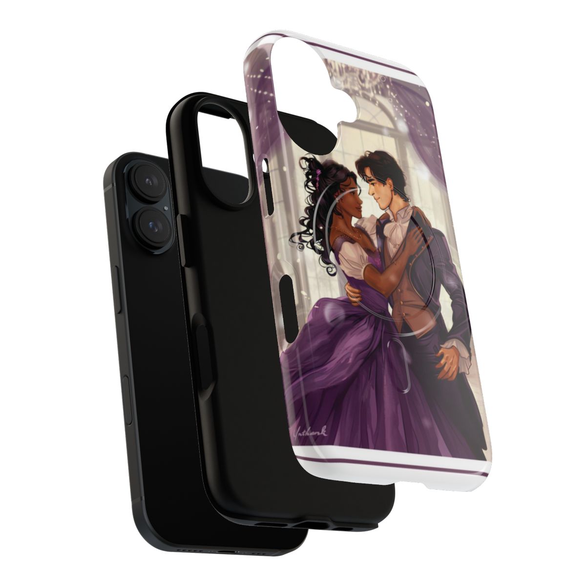 Bridgerton-inspired magnetic tough phone case featuring Kate and Anthony, the beloved Bridgerton couple - Layers