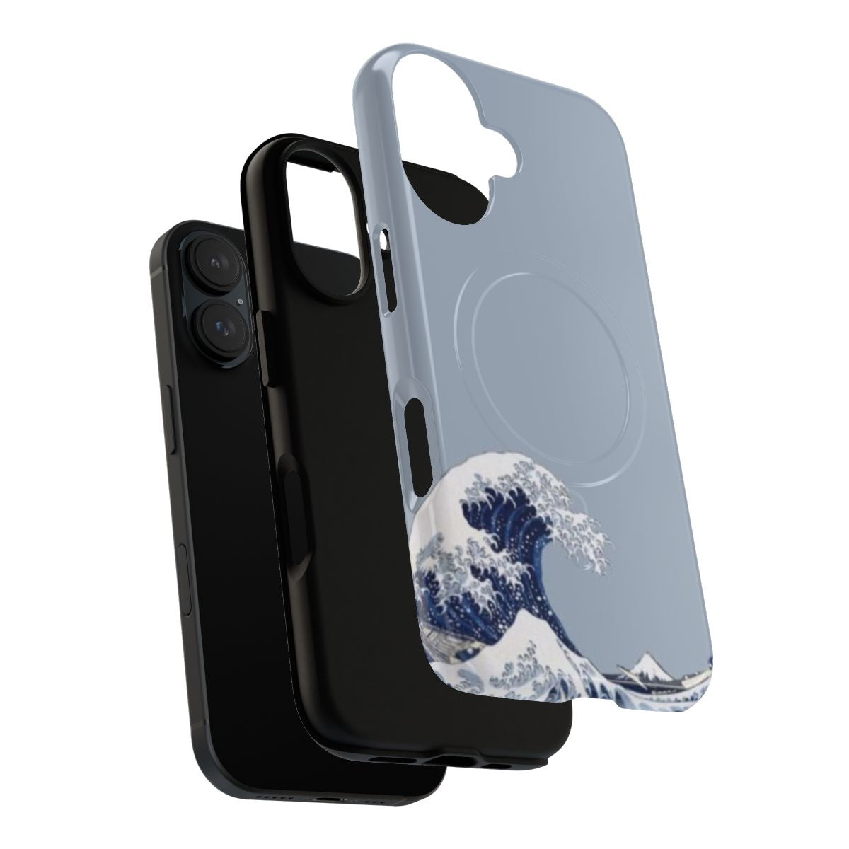 Magnetic phone case with a beautiful great wave design - Layers