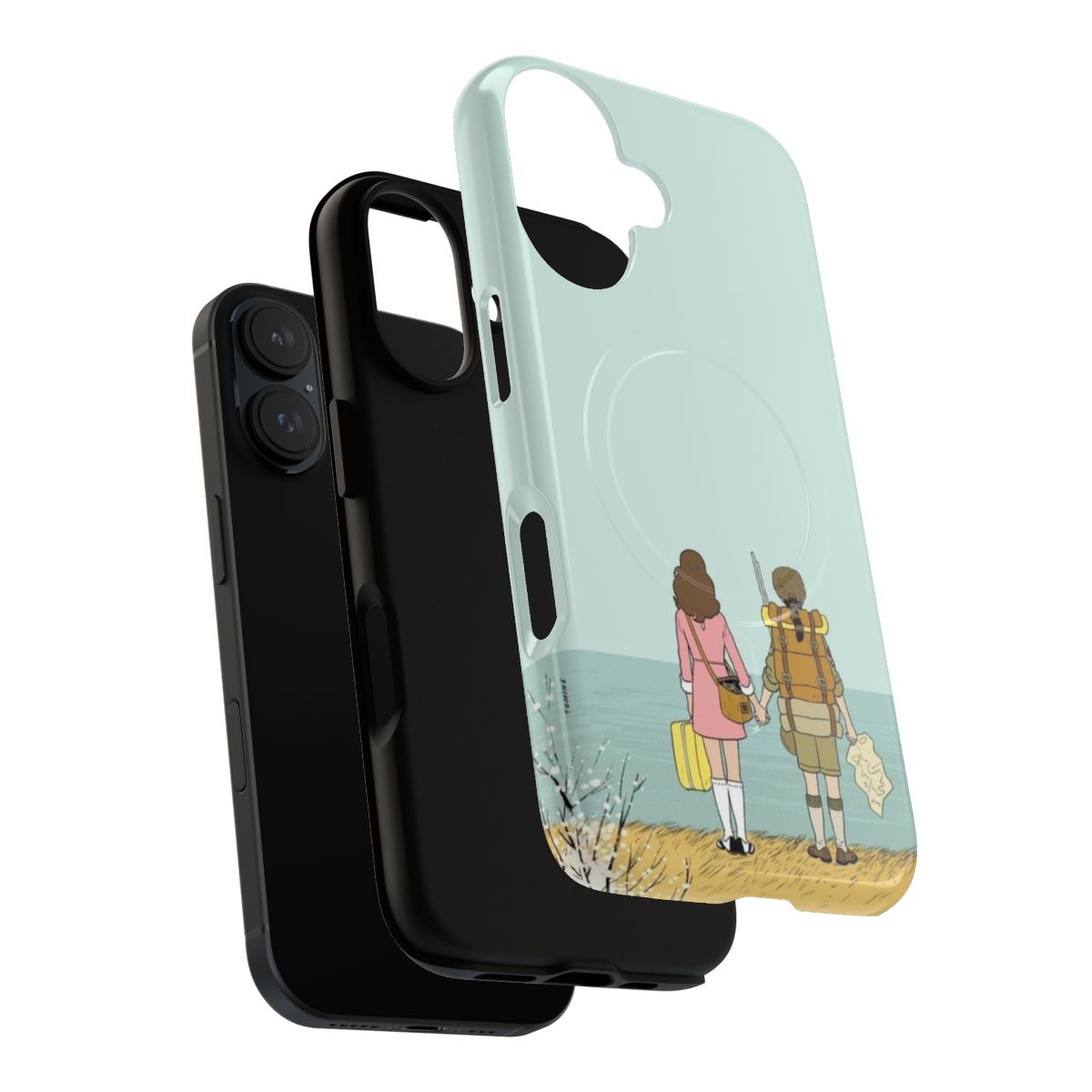 Magnetic tough phone case featuring designs inspired by the films of acclaimed director Wes Anderson. - Layers