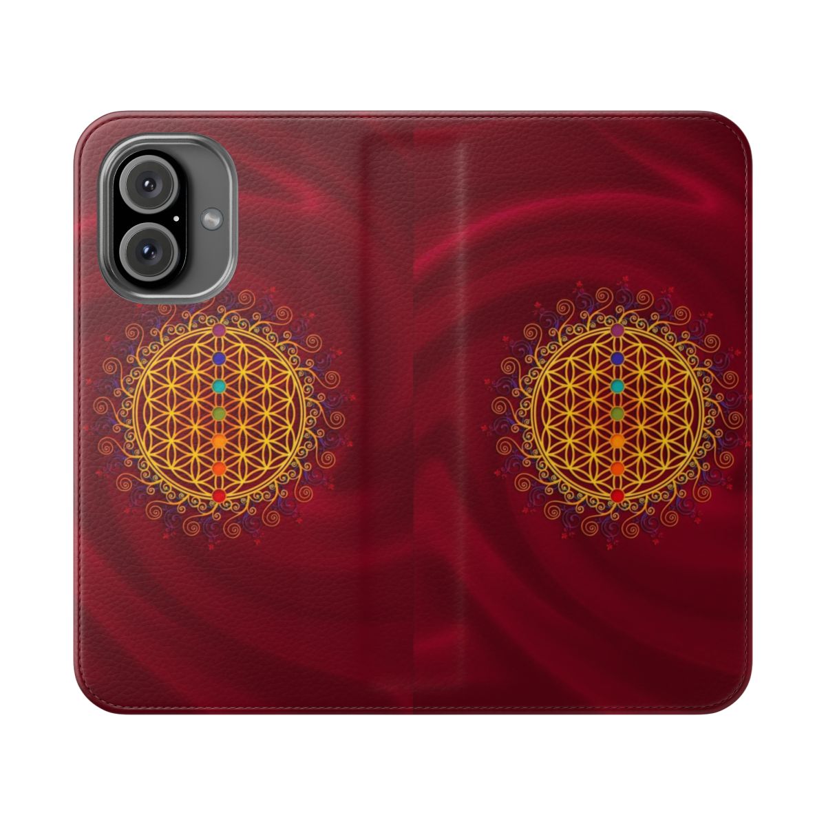 Colorful Flower of Life and Chakra Design Phone Case