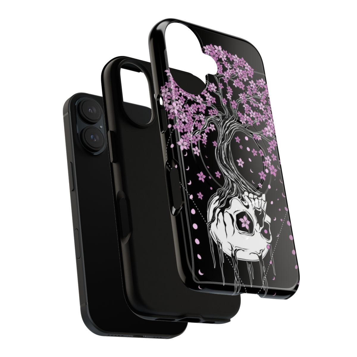 Afterlife Floral Skull Phone Case, featuring a unique and beautiful design - Layers