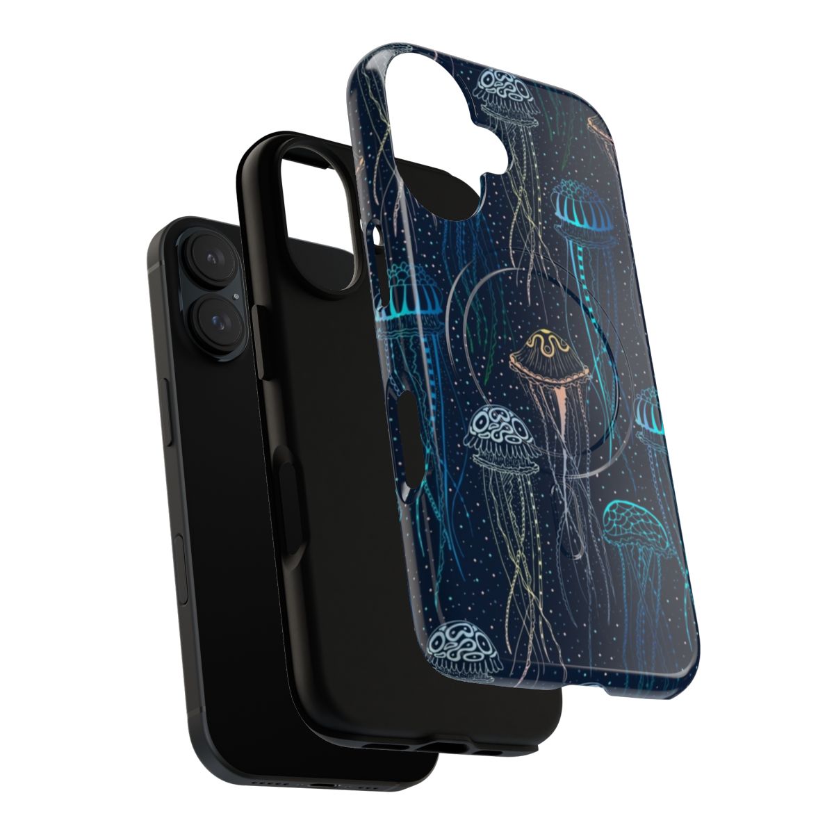 Vibrant and unique jellyfish pattern phone case design - Layers