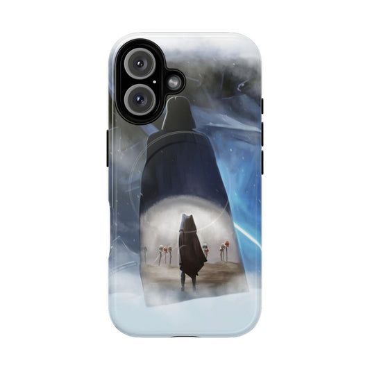 Star Wars-inspired magnetic tough phone case with Darth Vader and Ahsoka Tano illustration