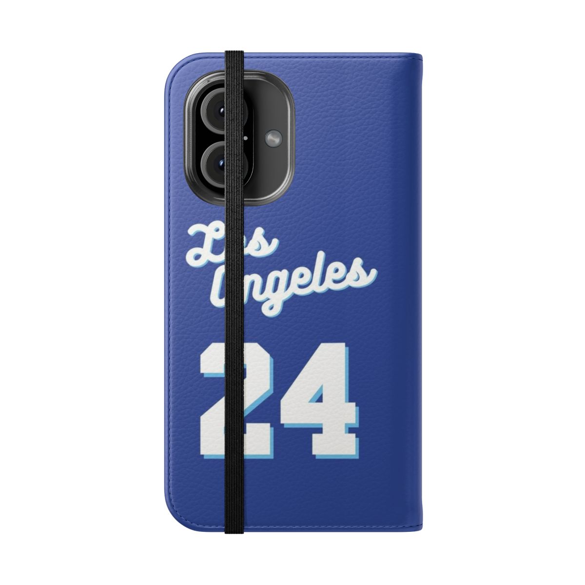 Kobe Bryant-inspired basketball jersey-themed phone case with flip cover design - Folded Front