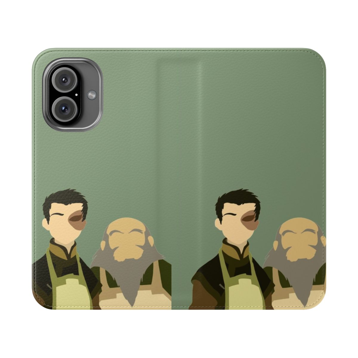 Avatar the Last Airbender inspired flip cover phone case featuring Prince Zuko and Uncle Iroh