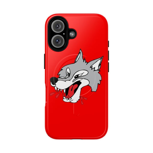 Sudbury Wolves inspired magnetic tough phone case with hockey graphic