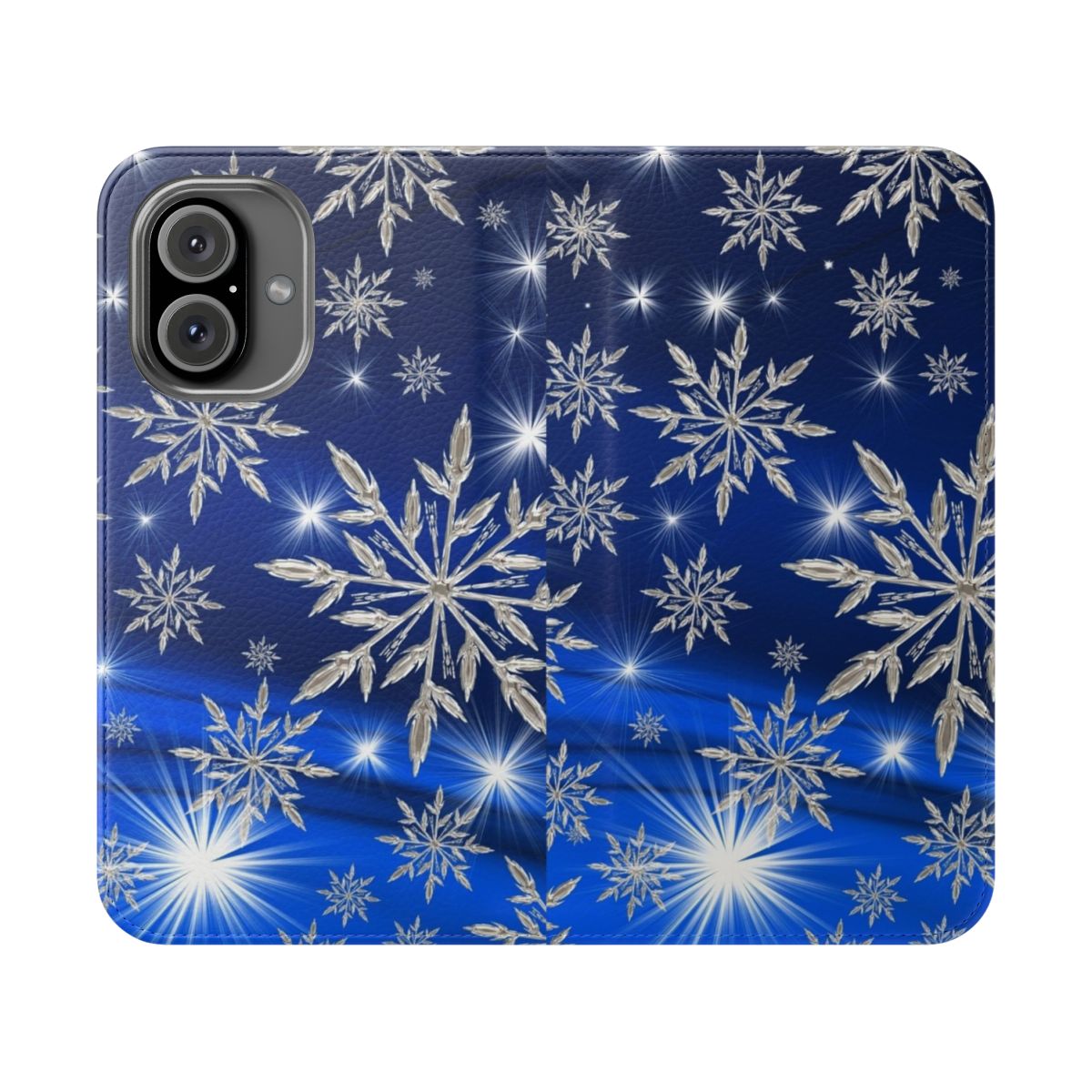 Snowflake pattern phone case cover in winter and holiday design