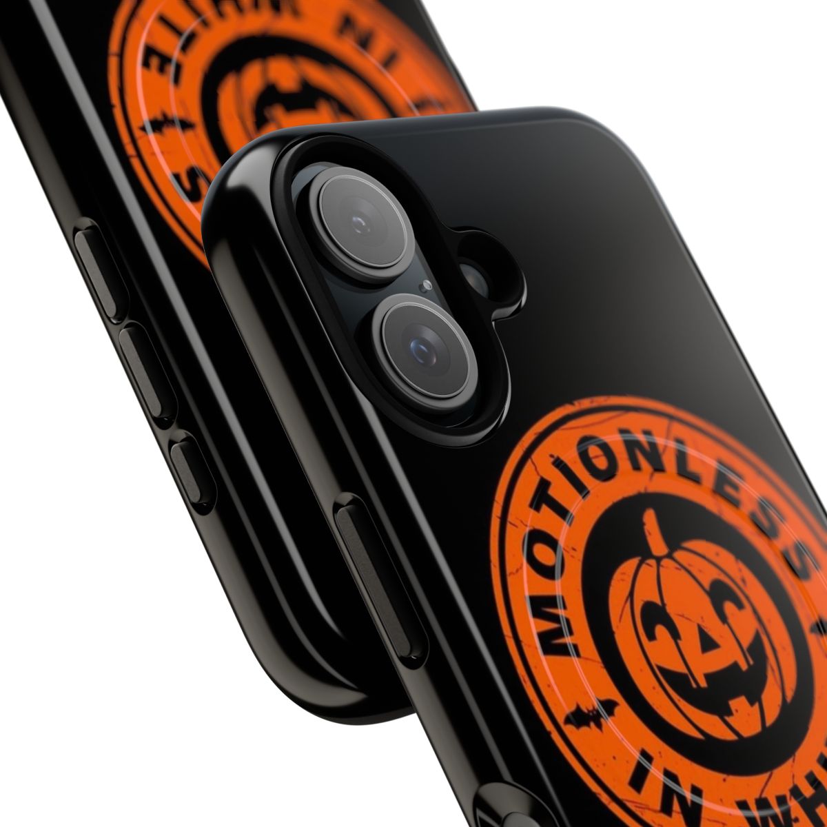 Motionless in White-inspired phone case with pumpkin and spooky design - Detail